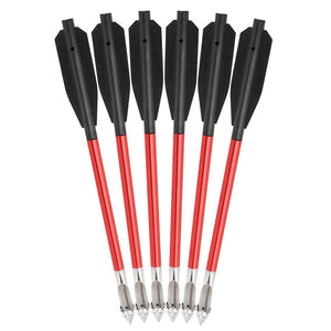 White Smoke 6.8'' Aluminum Fishing Bolts with Barbed Tip – Durable Bowfishing Arrows (6pcs Set) INDIAN SLINGSHOT