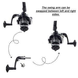 White Smoke Fishing Spinning Reel HZ2000/HZ3000/HZ4000 Metal Body Spinning Reel for River, Lake, Stream & Reservoir Fishing MARKSMAN