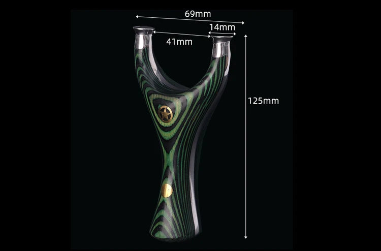 Black Five-Star Titanium Steel Slingshot | Vase Mouth Design MARKSMAN