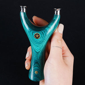 Black Five-Star Titanium Steel Slingshot | Vase Mouth Design MARKSMAN