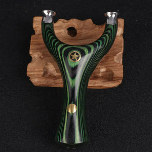 Black Five-Star Titanium Steel Slingshot | Vase Mouth Design MARKSMAN