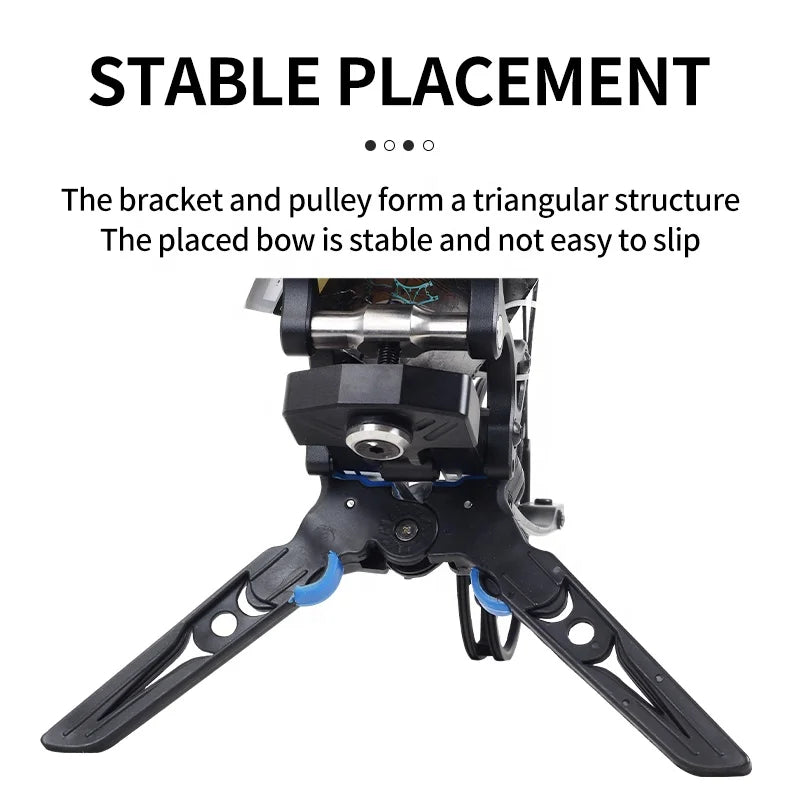 Dark Slate Gray SPG GJ816 Foldable Compound Bow Stand – Portable Rubber ABS Bow Holder SPG