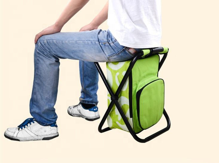 Seashell Portable Folding Fishing Chair with Cooler Backpack INDIAN SLINGSHOT