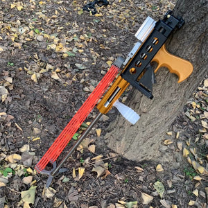 Dim Gray New Folding Slingshot with 16 Strand Rubber Band Red Laser Powerful Slingshot MARKSMAN