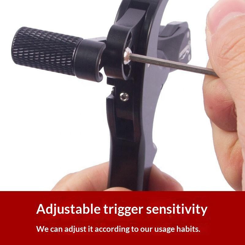 White Smoke Four-Finger Aluminum Alloy Release Aid for Compound Bow INDIAN SLINGSHOT