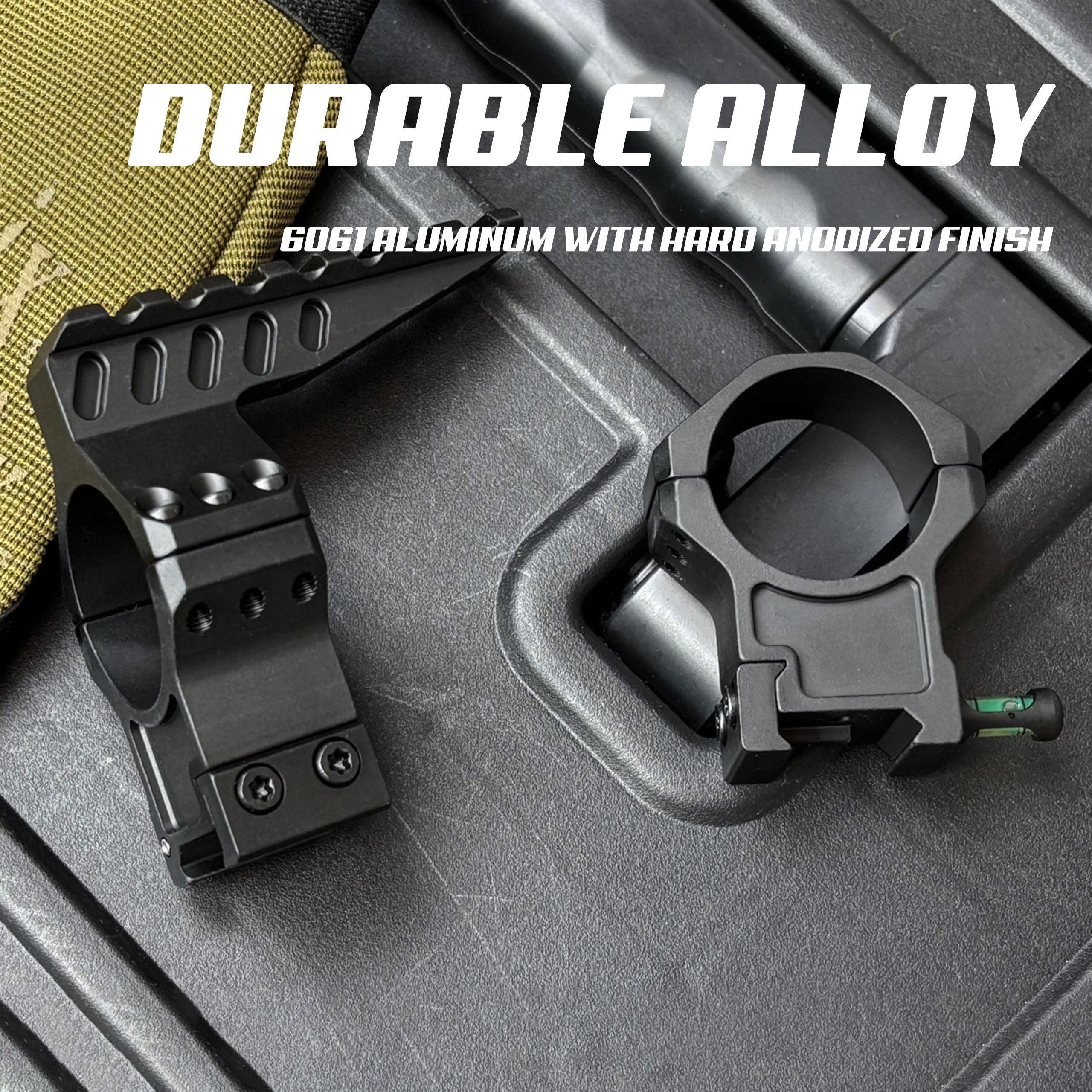 Dim Gray TYPHON Aluminum Alloy Bubble Scope Rings with Top Module, Waterproof HD Mount for Outdoor Recreational Use INDIAN SLINGSHOT