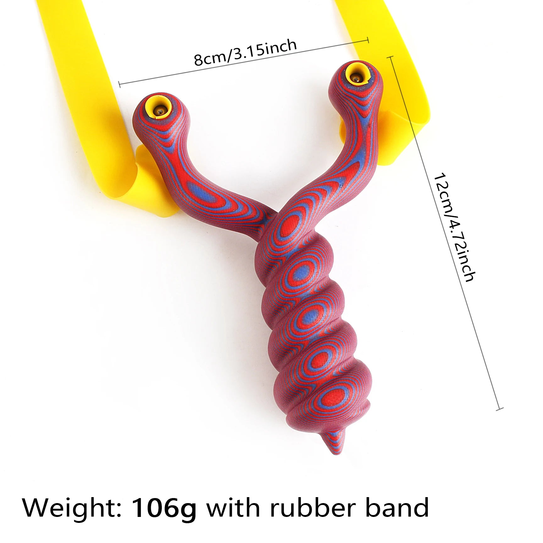 White Smoke G10 Fried Dough Twists Slingshot – Red/Blue | Round Head Design INDIAN SLINGSHOT