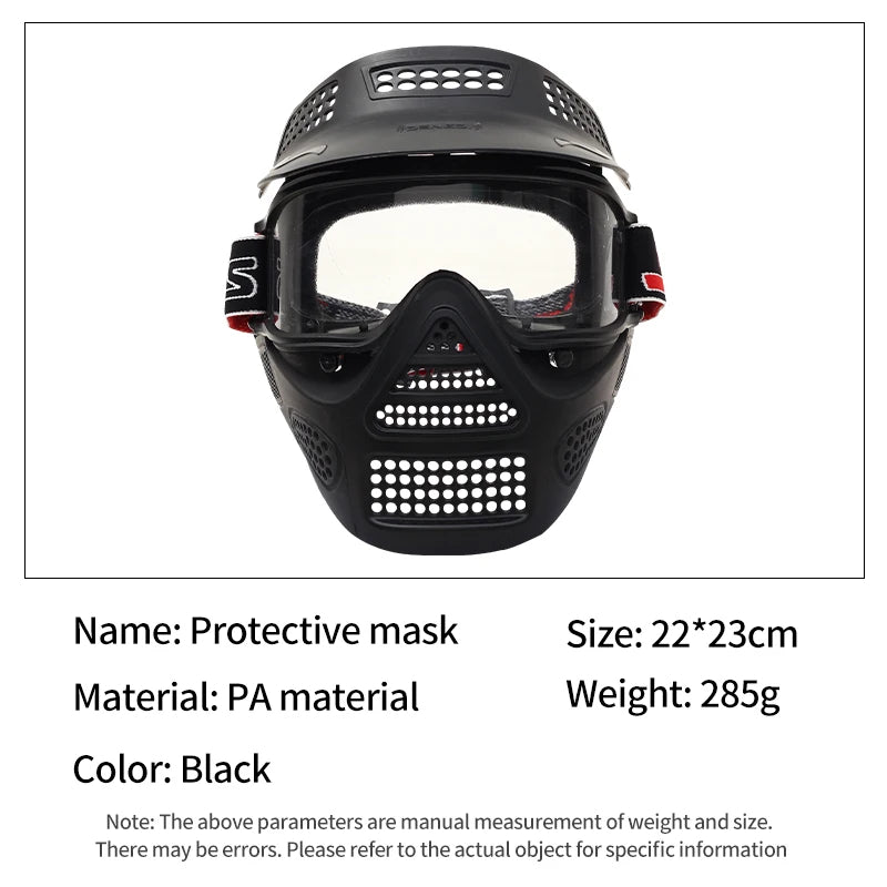 Beige SPG Full Face Archery Tag Game Mask Protective Helmet SPG