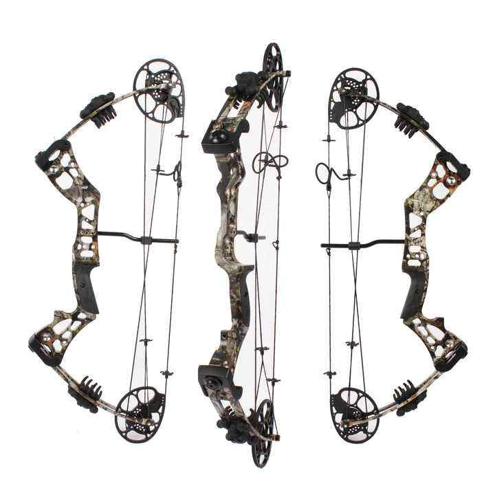 White Smoke Ghost Archery KS01 Beginner's Composite Bow 15-45 lbs Draw Weight RH Composite Bow for Archery Practice and Outdoor Recreation MARKSMAN
