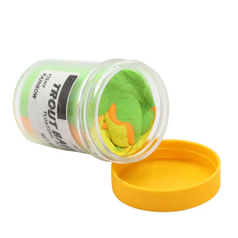 White Smoke Glitter Trout Fishing Dough Bait – Soft Scented Moldable MARKSMAN