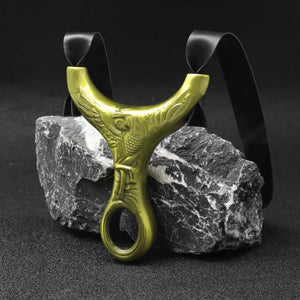Dark Slate Gray Golden Talon Pro Eagle Engraved Metal Slingshot INDIAN SLINGSHOT