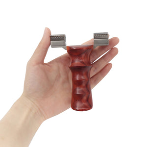 Rosy Brown Golden Titanium Alloy Dragon Teeth Slingshot MARKSMAN