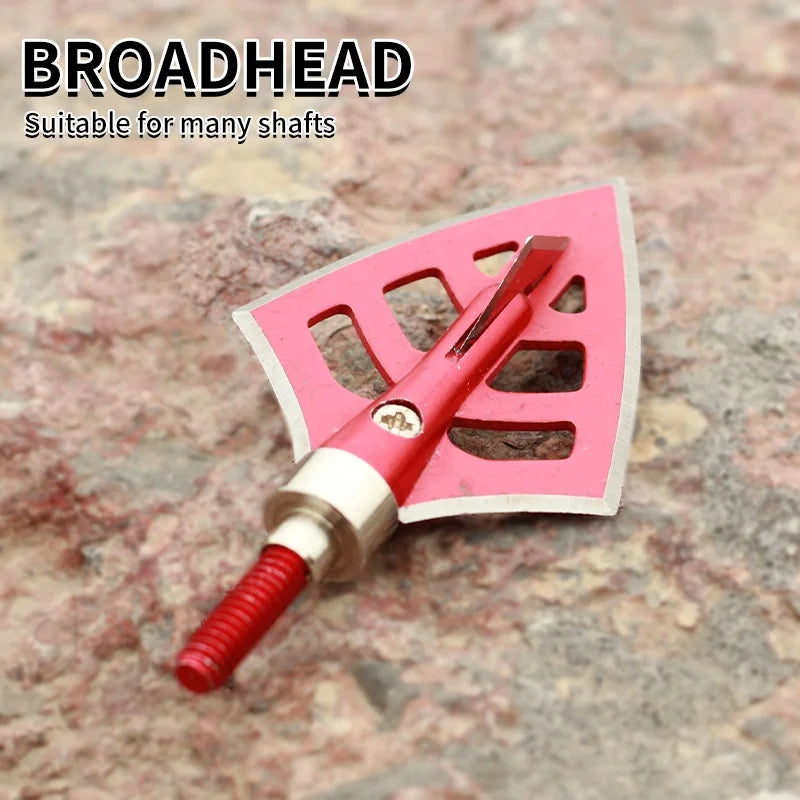 Tan SPG 135-Grain Aluminum Alloy Screw-In Arrow Tip (Broadhead Style) — Red SPG