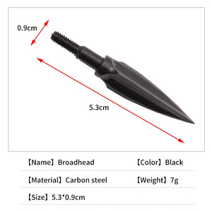 Dark Slate Gray SPG 110-Grain Carbon Steel Screw-In Arrow Tip (Broadhead Style) — Black SPG
