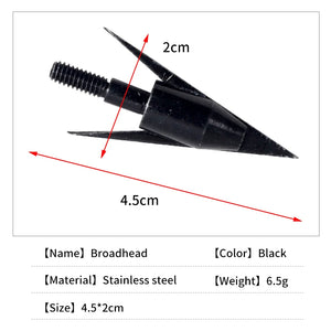 Thistle SPG 100-Grain Stainless Steel Screw-In Arrow Tip — Black SPG