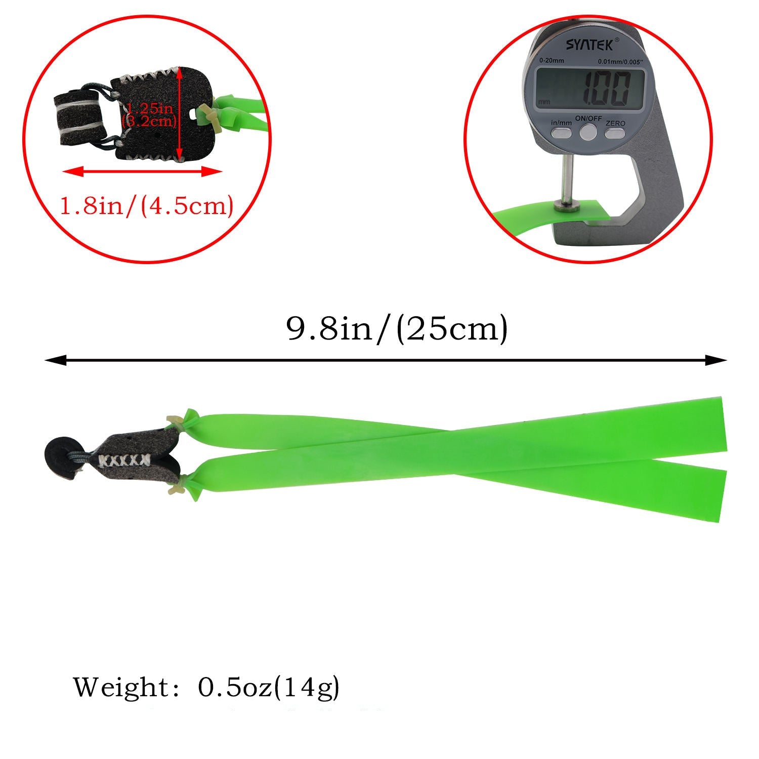 White Smoke Green 1.0MM Slingshot Rubber Bands INDIAN SLINGSHOT