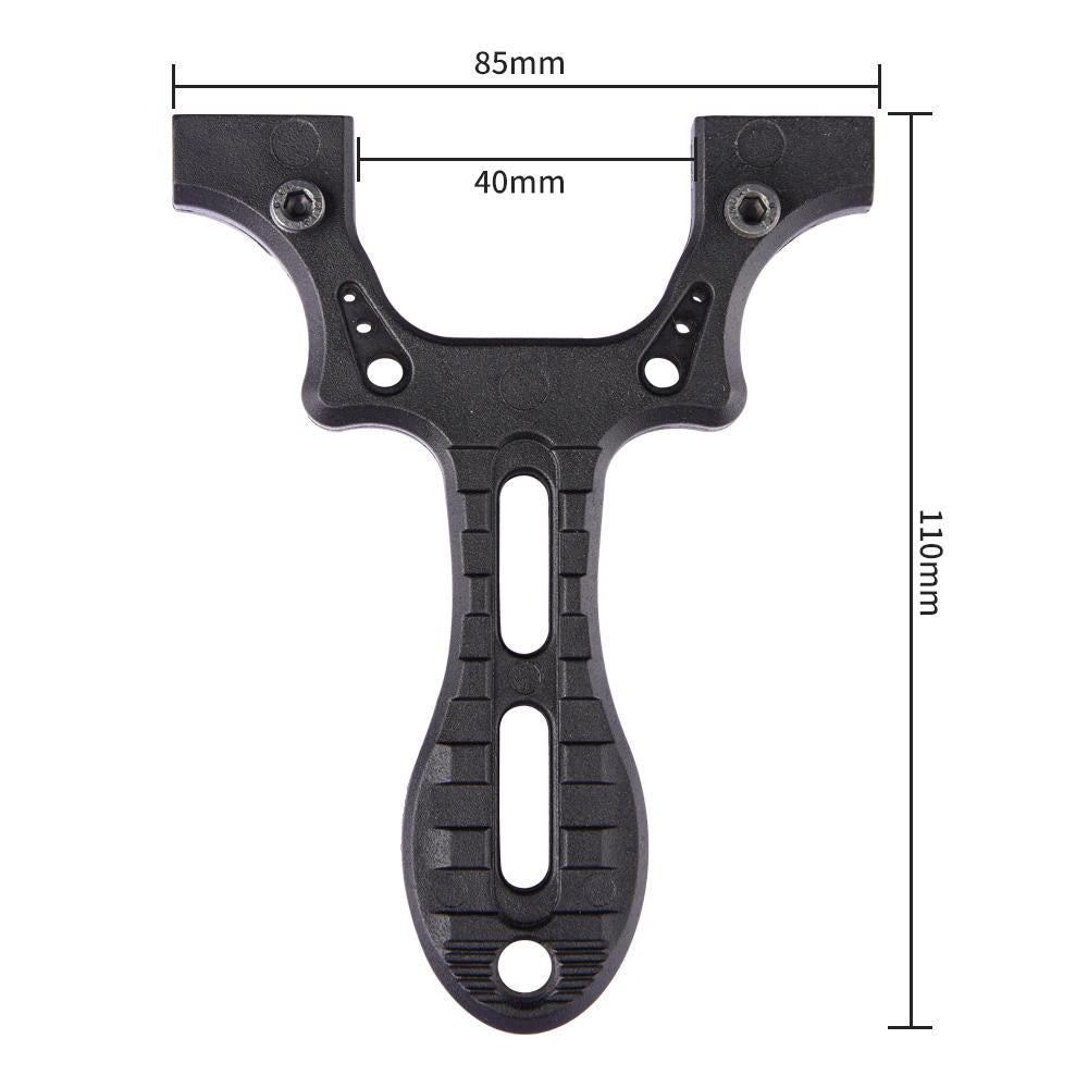 Dark Slate Gray Green Plastic Slingshot Target Shooting with Flat Rubber Band Catapult SLINGSTER