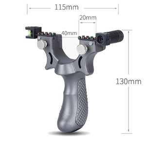 Dim Gray Grey Resin Strong Fiber Slingshot With 250 Pieces Mud Balls SLINGSTER