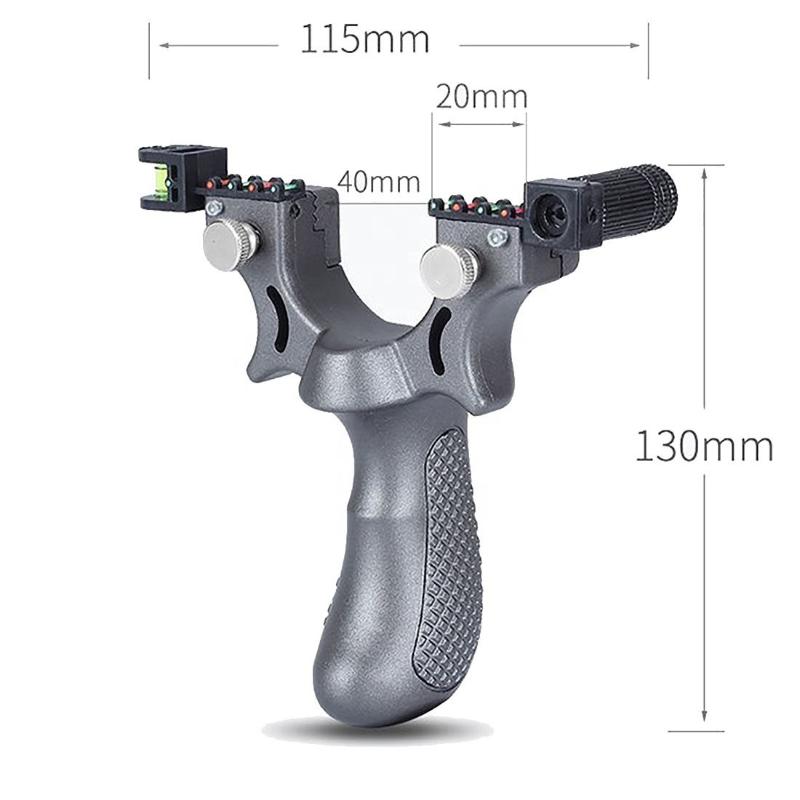 Dim Gray Grey Resin Strong Fiber Slingshot With 250 Pieces Mud Balls SLINGSTER