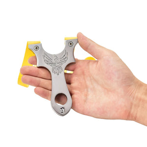 Tan Griffon G1 Stainless Steel Slingshot MARKSMAN