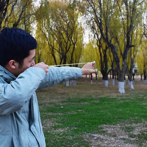 Dark Slate Gray GripLine Alloy Slingshot MARKSMAN