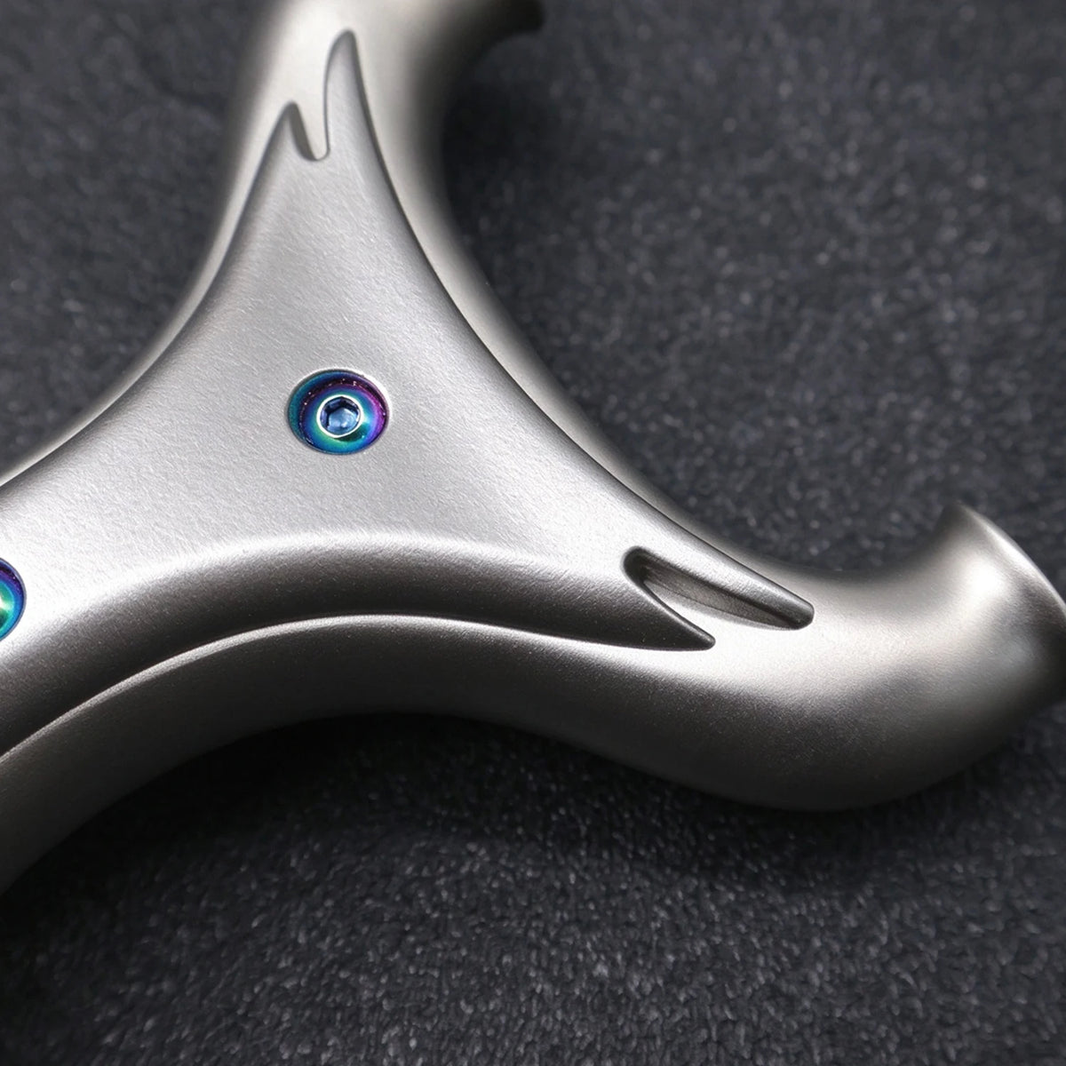 Dark Slate Gray HOURGLASS X Stainless Steel Slingshot MARKSMAN