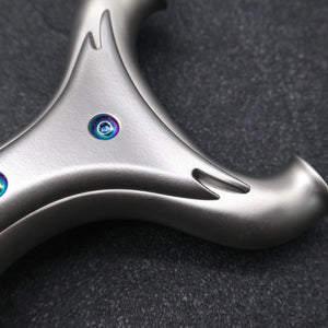 Dark Slate Gray HOURGLASS X Stainless Steel Slingshot MARKSMAN