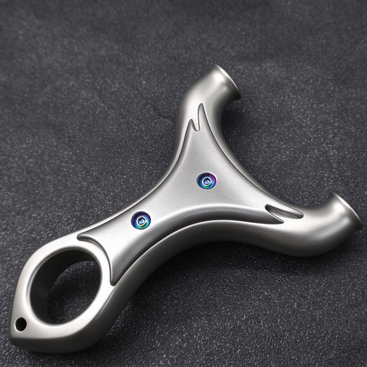 Dark Slate Gray HOURGLASS X Stainless Steel Slingshot MARKSMAN