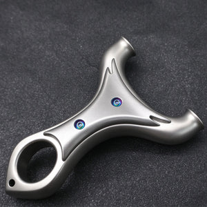 Dark Slate Gray HOURGLASS X Stainless Steel Slingshot MARKSMAN