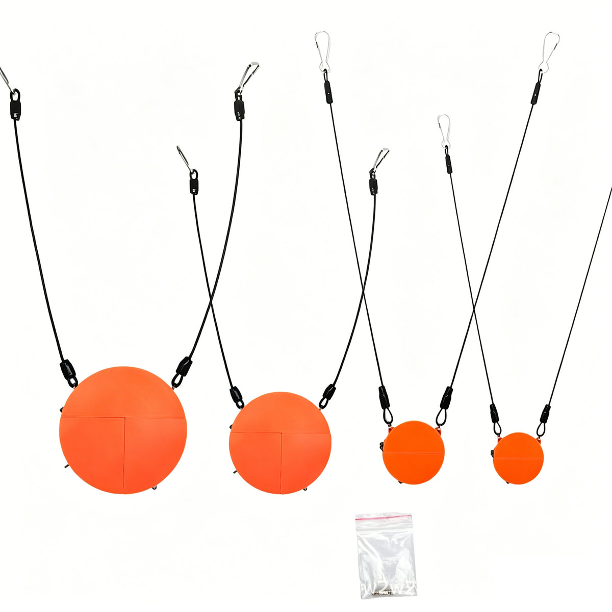 White Smoke TPU Hanging Split Target Set – 4-Piece Resettable Outdoor Practice Targets INDIAN SLINGSHOT