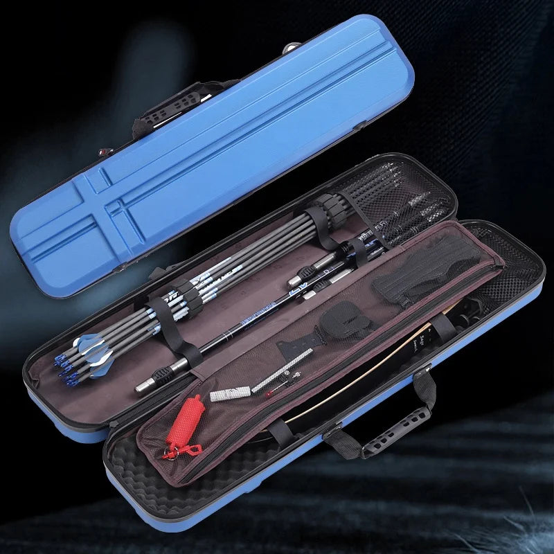 Black SPG ABS Hard Recurve Bow Case – Durable Takedown Bow Storage Box SPG