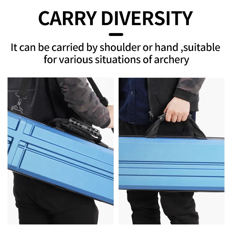 Sky Blue SPG ABS Hard Recurve Bow Case – Durable Takedown Bow Storage Box SPG