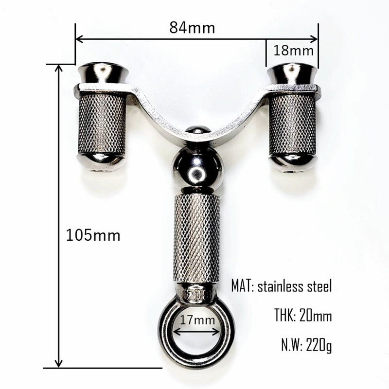 White Smoke Hawk Eye Ring Handle Stainless Steel Slingshot Quick Press Clip Compact Outdoor Slingshot INDIAN SLINGSHOT