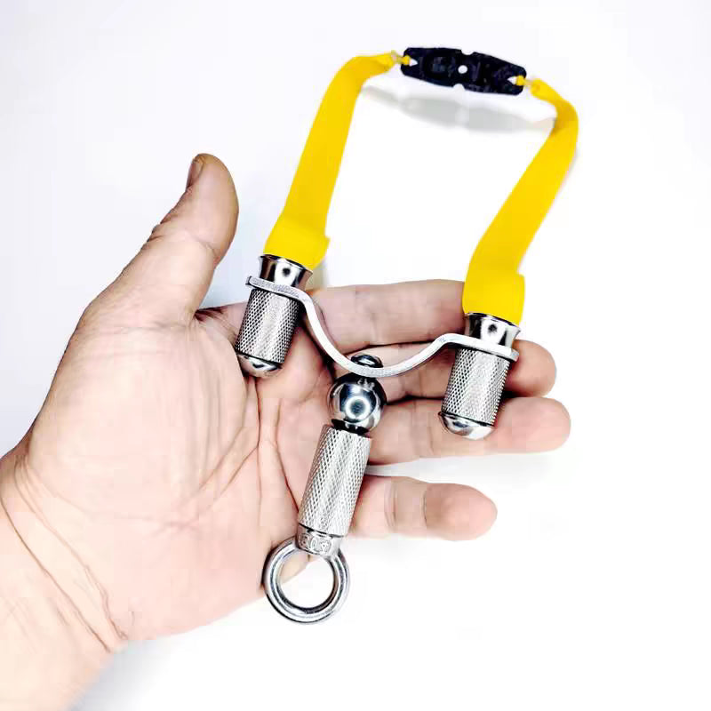 White Smoke Hawk Eye Ring Handle Stainless Steel Slingshot Quick Press Clip Compact Outdoor Slingshot INDIAN SLINGSHOT