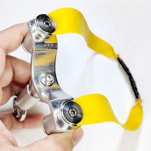 White Smoke Hawk Eye Ring Handle Stainless Steel Slingshot Quick Press Clip Compact Outdoor Slingshot INDIAN SLINGSHOT