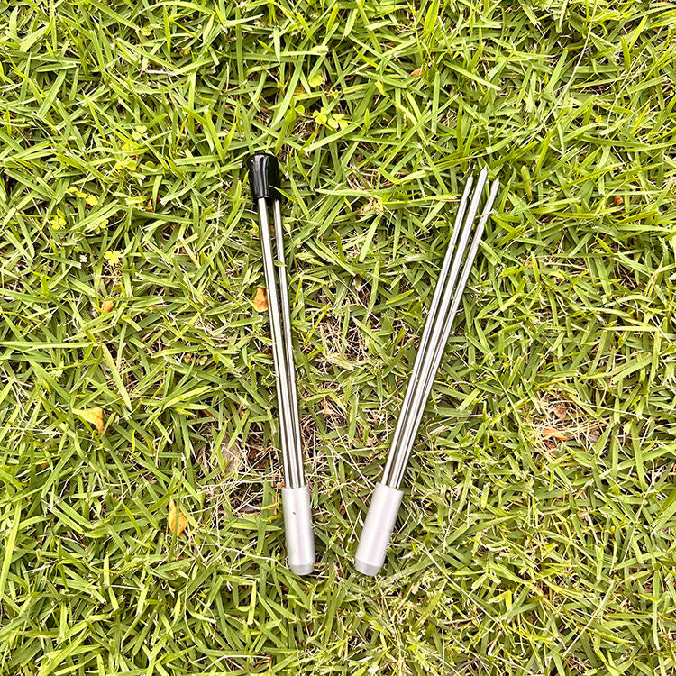 Yellow Green 6M Paralyzer Spear Tip – 8" Long 3-Prong Stainless Steel Spear Head with Protective Cap INDIAN SLINGSHOT