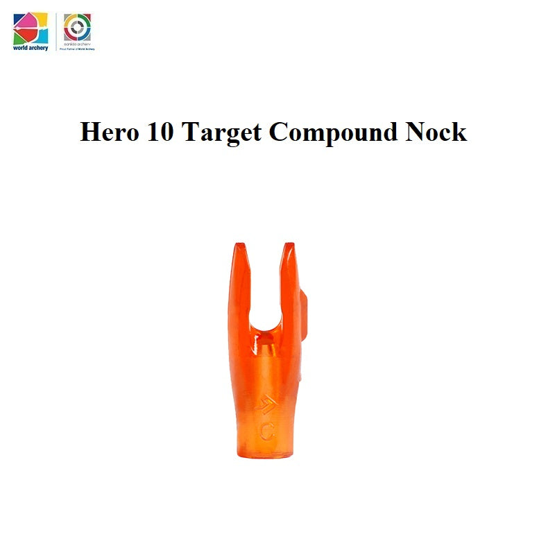 White Smoke Sanlida® Hero 10 Target Compound Nock – Precision Fit Archery Nocks (50pcs Pack) SANLIDA