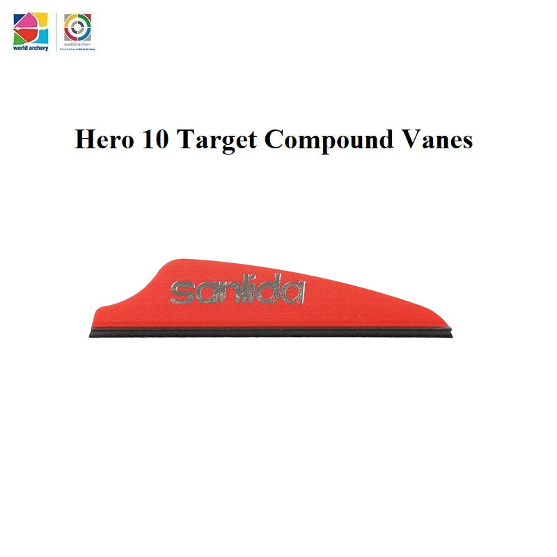 White Smoke Sanlida® Hero 10 Target Compound Vanes – 50pcs Precision Arrow Vanes for Consistent Flight SANLIDA