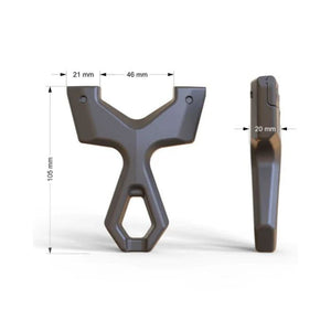 White Smoke HexGrip Aluminum Alloy Pro Slingshot INDIAN SLINGSHOT