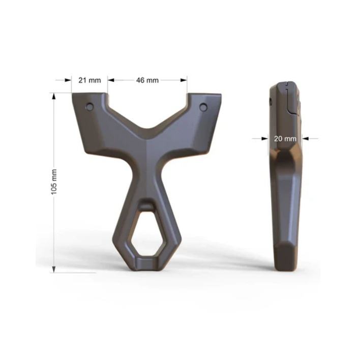 White Smoke HexGrip Aluminum Alloy Pro Slingshot INDIAN SLINGSHOT