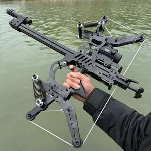 Light Slate Gray DragonPulse Elite Steel Ball Compound Bow | Reinforced Metal Design | Accessory Set INDIAN SLINGSHOT