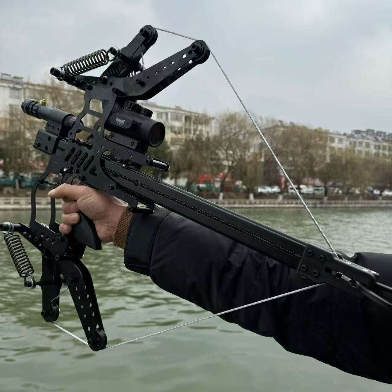 Fire Dragon 10th Gen Heavy-Duty Metal Compound Slingshot with Complete Accessories