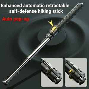 Dark Slate Gray Baton | Safe Hiking Heavy Metal Stick Rod | Automatic Retractable Hiking Stick - Enhanced Self-Defense Rod | Unique Model Available only on Indian Slingshot MARKSMAN
