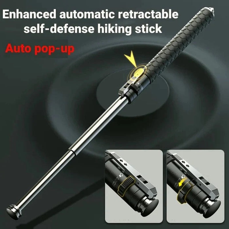 Dark Slate Gray Baton | Safe Hiking Heavy Metal Stick Rod | Automatic Retractable Hiking Stick - Enhanced Self-Defense Rod | Unique Model Available only on Indian Slingshot MARKSMAN