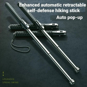 Dark Slate Gray Baton | Safe Hiking Heavy Metal Stick Rod | Automatic Retractable Hiking Stick - Enhanced Self-Defense Rod | Unique Model Available only on Indian Slingshot MARKSMAN