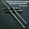Dark Slate Gray Safe Hiking Heavy Metal Stick Rod | Enhanced Automatic Retractable Self-Defence Hiking Stick MARKSMAN