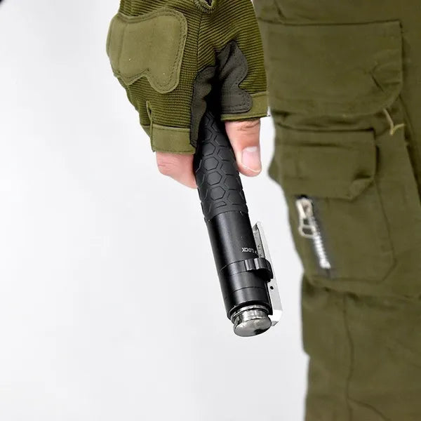 White Smoke Baton | Safe Hiking Heavy Metal Stick Rod | Automatic Retractable Hiking Stick - Enhanced Self-Defense Rod | Unique Model Available only on Indian Slingshot MARKSMAN