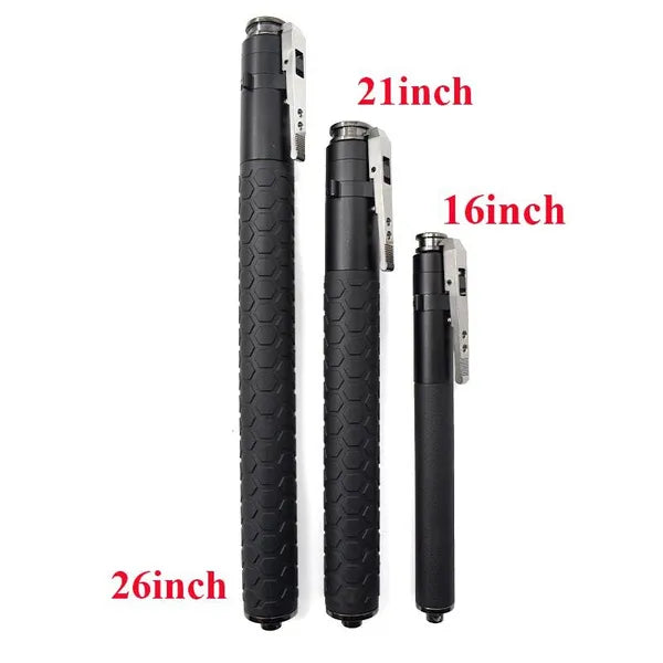 Light Gray Baton | Safe Hiking Heavy Metal Stick Rod | Automatic Retractable Hiking Stick - Enhanced Self-Defense Rod | Unique Model Available only on Indian Slingshot MARKSMAN
