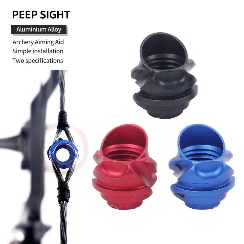 Dark Slate Gray SPG Hooded Peep Sight – 37°/45° String Angle Aluminum Alloy for Compound Bows SPG