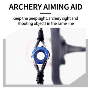 White Smoke SPG Hooded Peep Sight – 37°/45° String Angle Aluminum Alloy for Compound Bows SPG